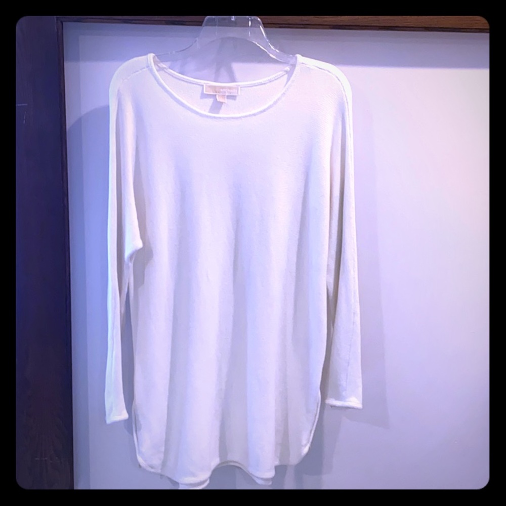 MICHAEL KORS white long sweater/tunic size L
